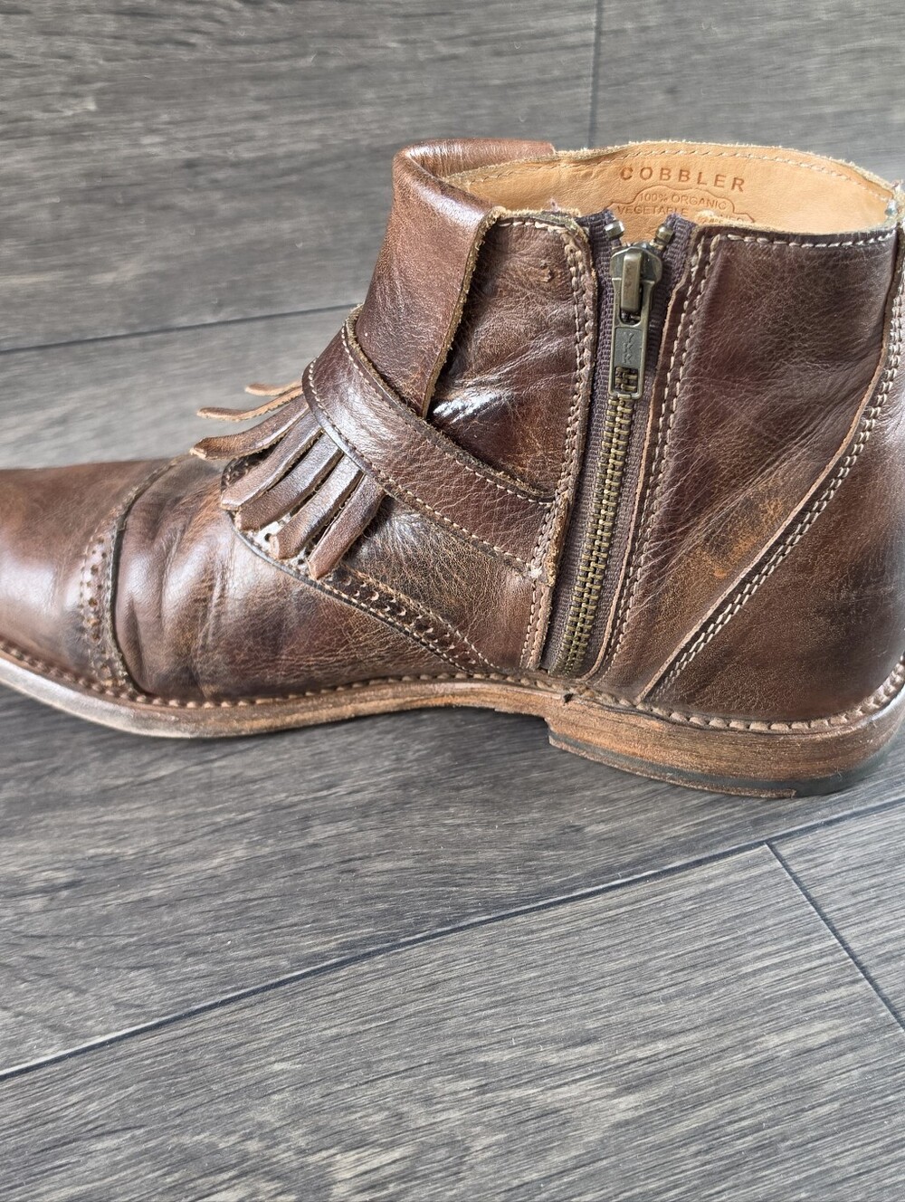 Bed Stu | Dipper Fringe Leather Ankle Boots | 9 - Picture 8 of 11